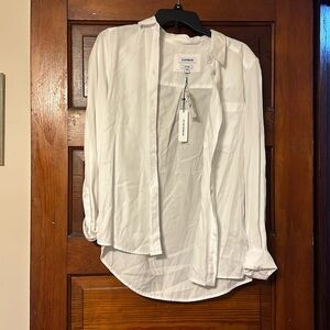 White Button Shirt from Express Boyfriend brand.